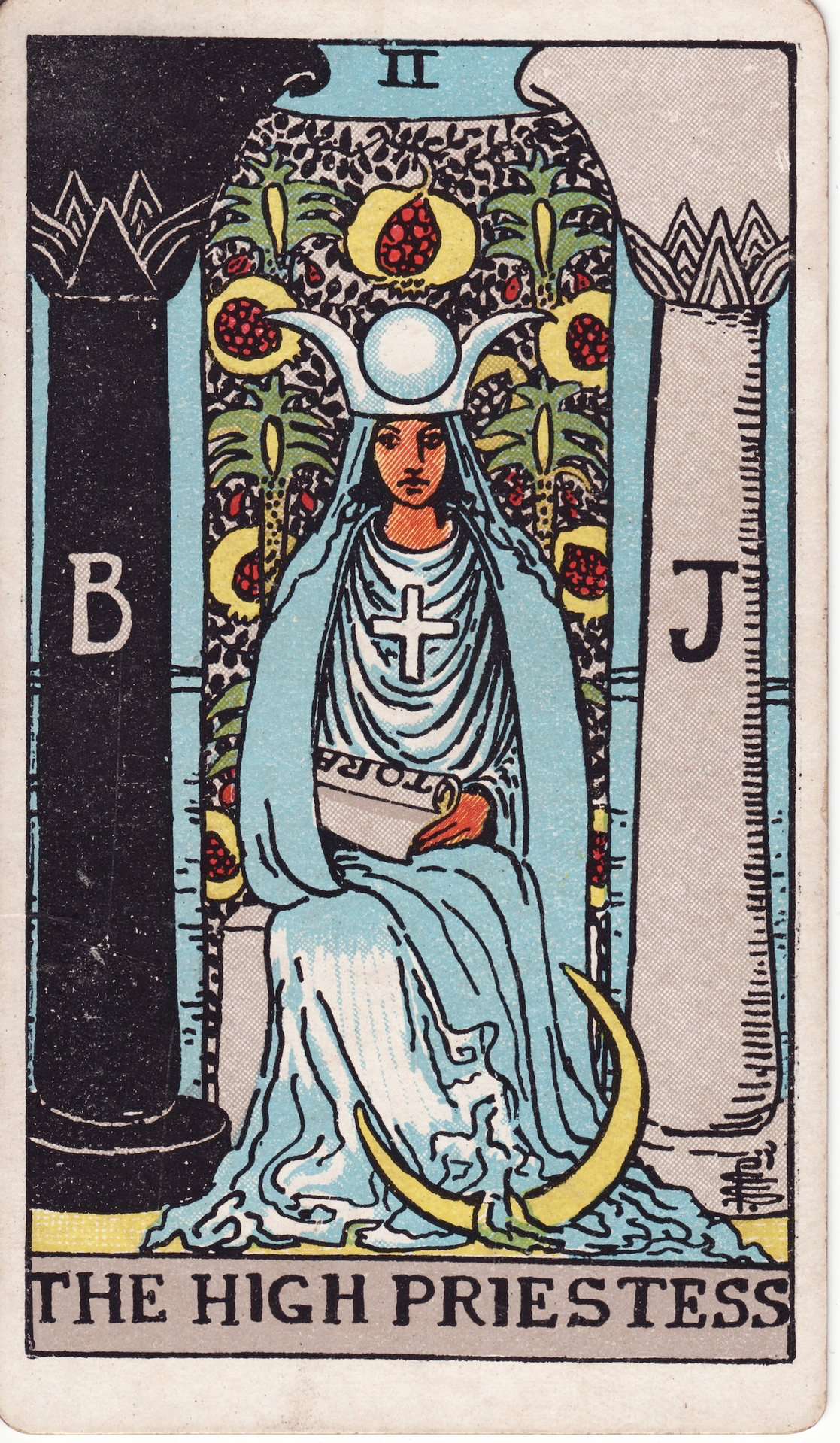Жрицата tarot card Rider-Waite